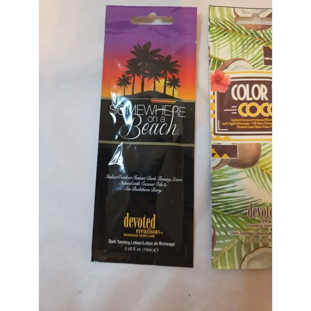 Color Me Coco .5 Fl Oz Somewhere On A Beach .5 Oz Suntan Lotions Samples